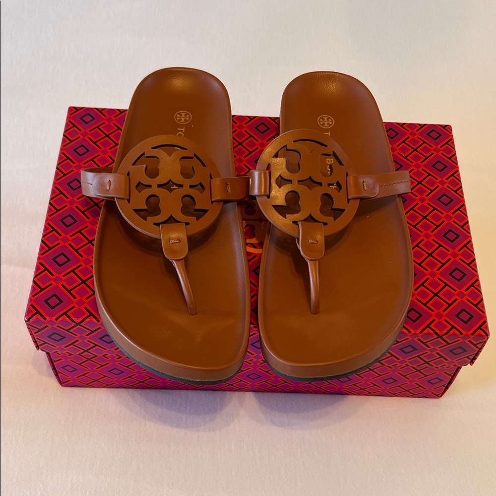 Tory Burch Tan Slide Sandals